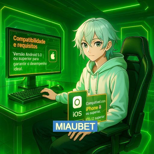 Imagem promocional do app oficial MIAUBET destacando a conveniência de jogar cassino online pelo celular ou navegador