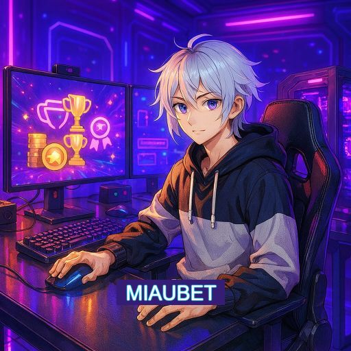Imagem promocional do app oficial MIAUBET destacando a conveniência de jogar cassino online pelo celular ou navegador