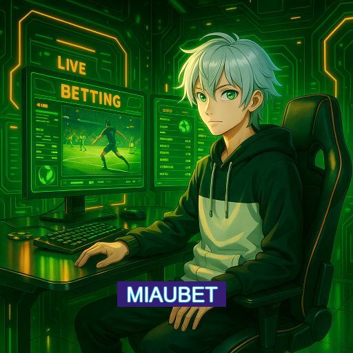 Imagem promocional do app oficial MIAUBET destacando a conveniência de jogar cassino online pelo celular ou navegador