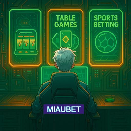 Imagem promocional do app oficial MIAUBET destacando a conveniência de jogar cassino online pelo celular ou navegador