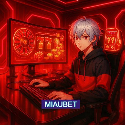 Imagem promocional do app oficial MIAUBET destacando a conveniência de jogar cassino online pelo celular ou navegador