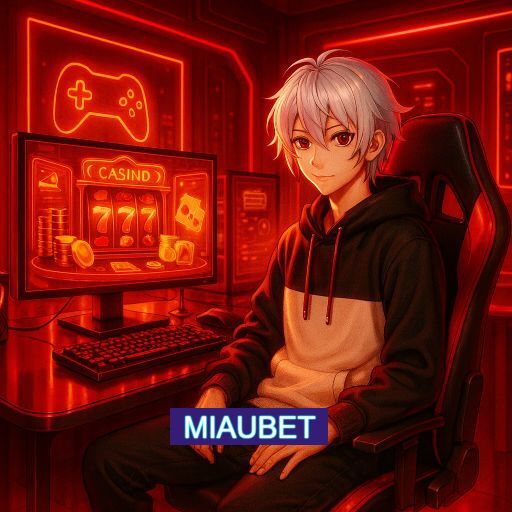 Imagem promocional do app oficial MIAUBET destacando a conveniência de jogar cassino online pelo celular ou navegador