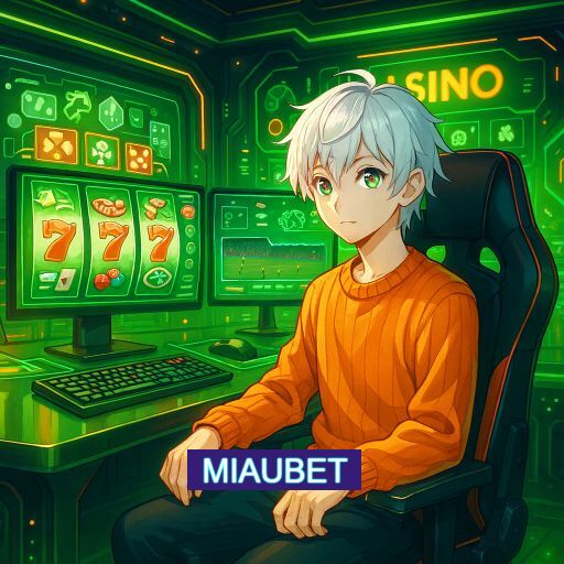 Imagem promocional do app oficial MIAUBET destacando a conveniência de jogar cassino online pelo celular ou navegador