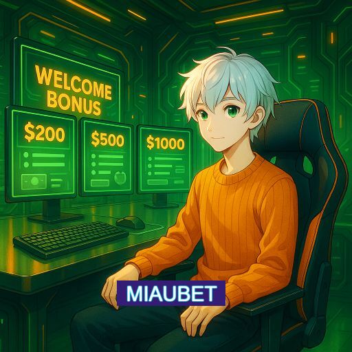 Imagem promocional do app oficial MIAUBET destacando a conveniência de jogar cassino online pelo celular ou navegador